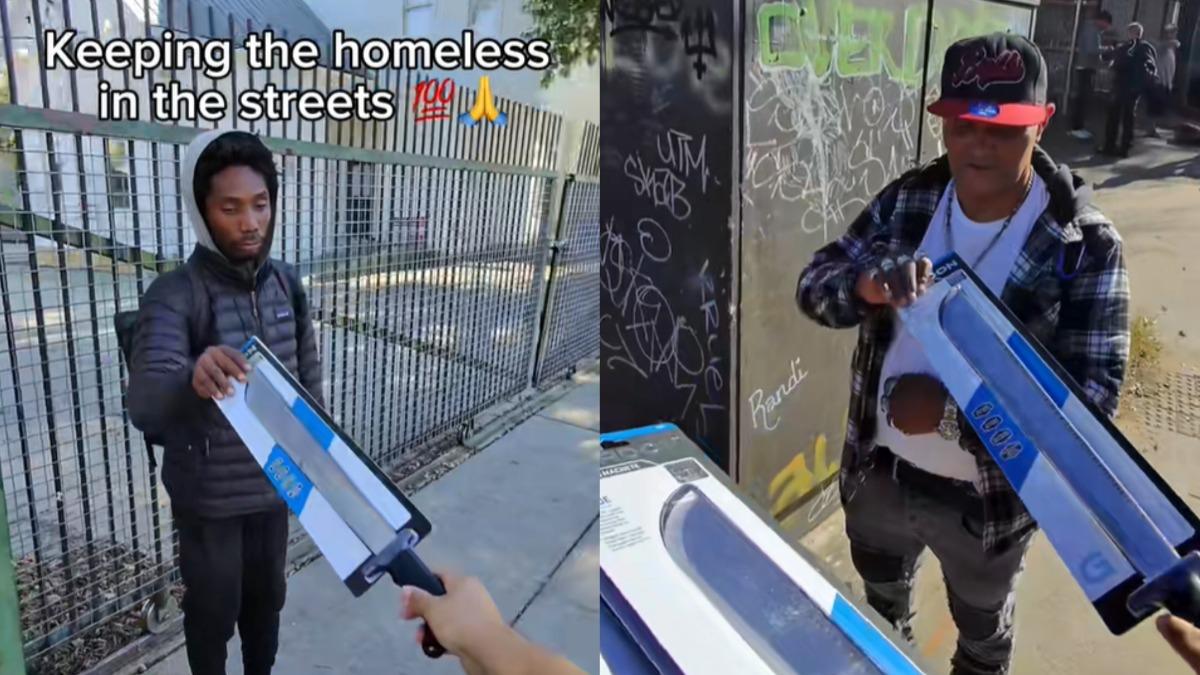 美國男子發大量「酒+開山刀」給遊民　竟為拍影音吸流量