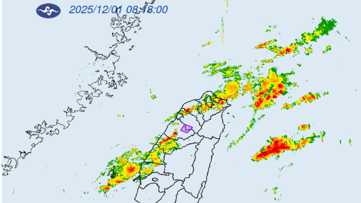 快訊／上班注意！大雷雨狂轟2縣市　氣象署：留意劇烈降雨