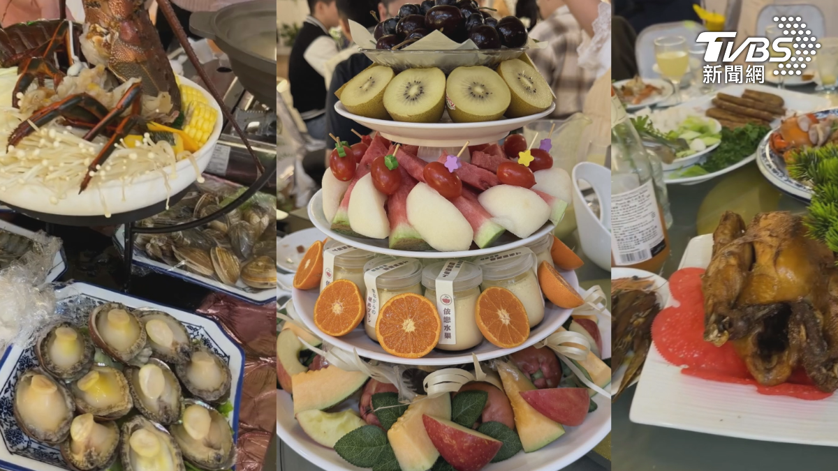 龍蝦等5生猛海鮮打頭陣、烏魚子上整條　浮誇喜宴賓客驚豔