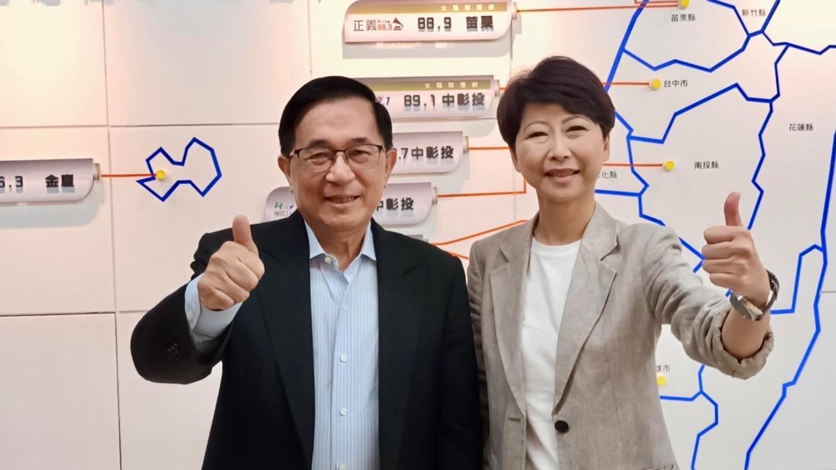 台南「妃憲大戰」　陳水扁大讚她：期待誕生首位女市長