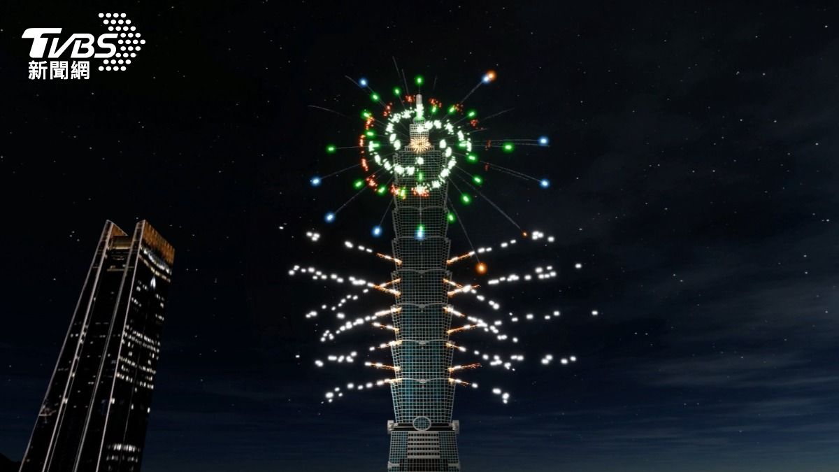今年跨年煙火的精華版模擬動畫。(圖/台北101提供) 圖/今年跨年煙火的精華版模擬動畫。(TVBS 提供)