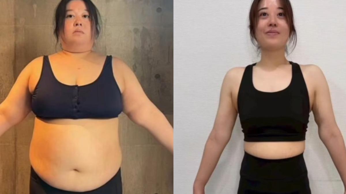一年半狂甩42kg！90公斤日女變身S號　「2招」逆轉體態