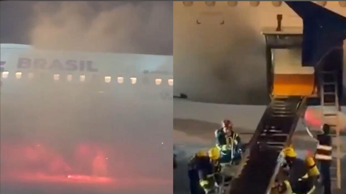 巴西機場停機坪大火!客機起飛前遭濃煙吞噬 169名乘客急逃生