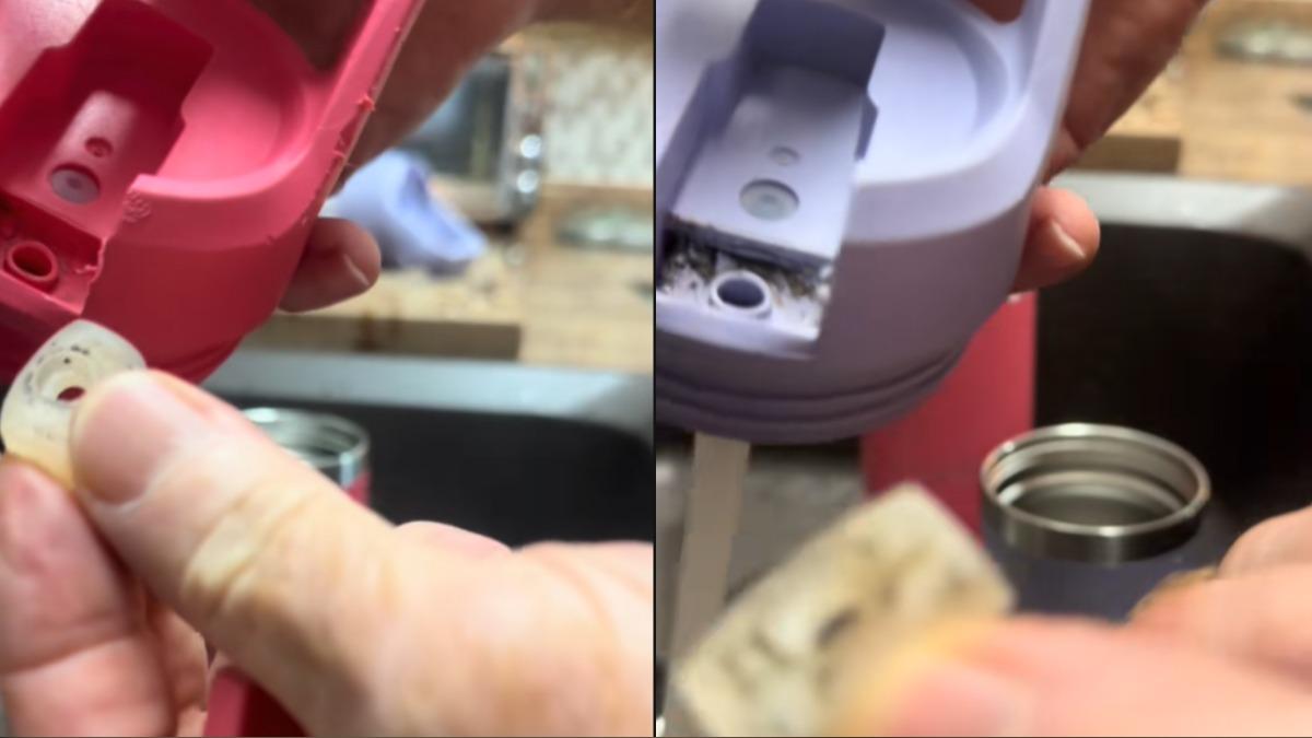 幫女兒洗知名品牌保溫杯　他打開驚見吸管插入處「藏大量黴菌」