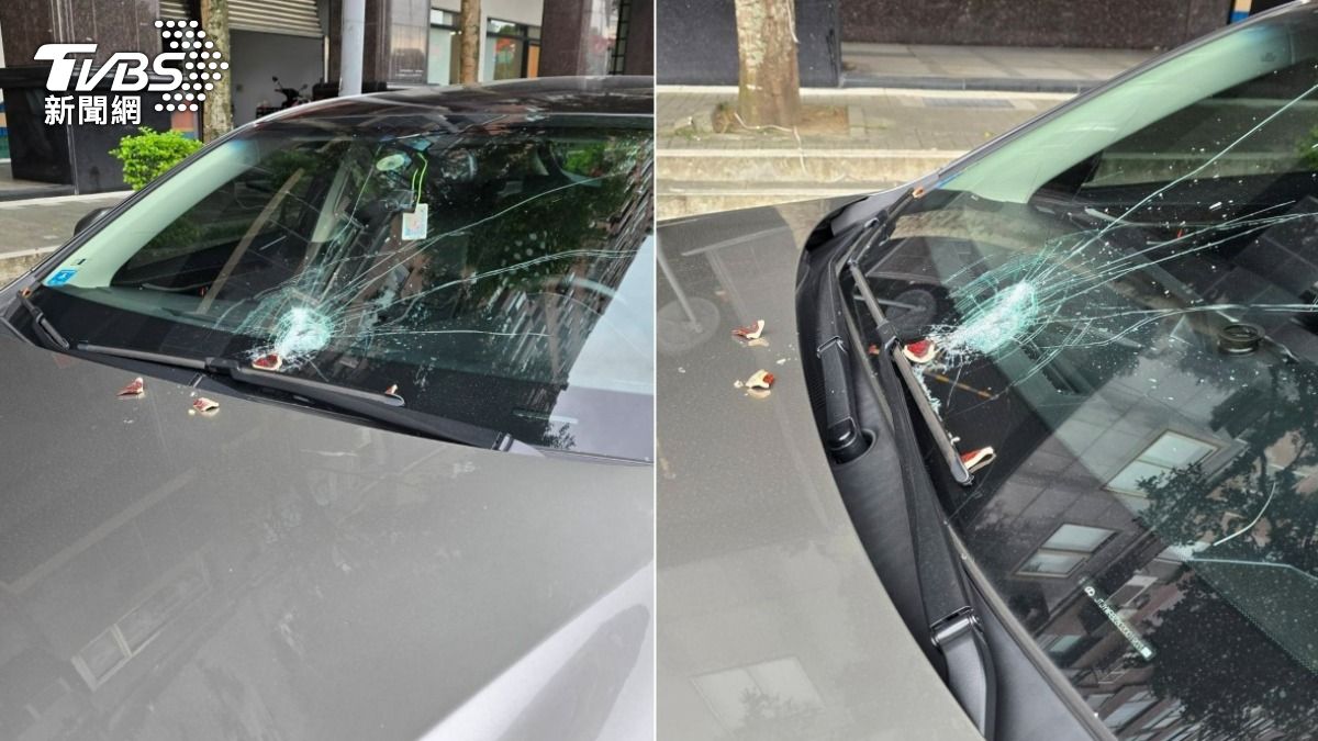 絕命終結站翻版？永和市區天降「花盆碎片」　汽車擋風玻璃被砸爆