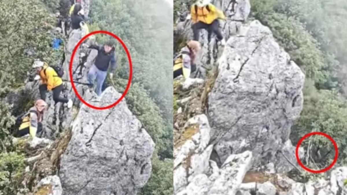 影/懸崖邊開心自拍!陸男失足墜落40公尺 奇蹟生還:能活著真好