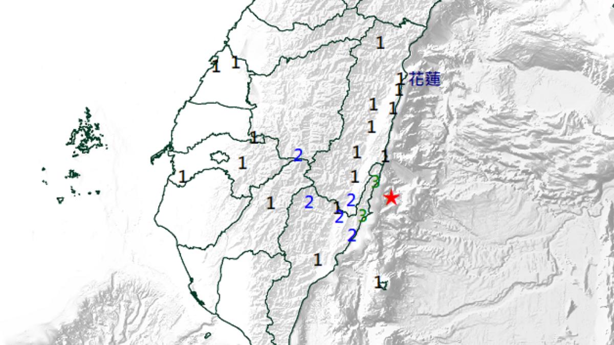 快訊/20:01台灣東部海域爆芮氏4.7地震 7縣市有感