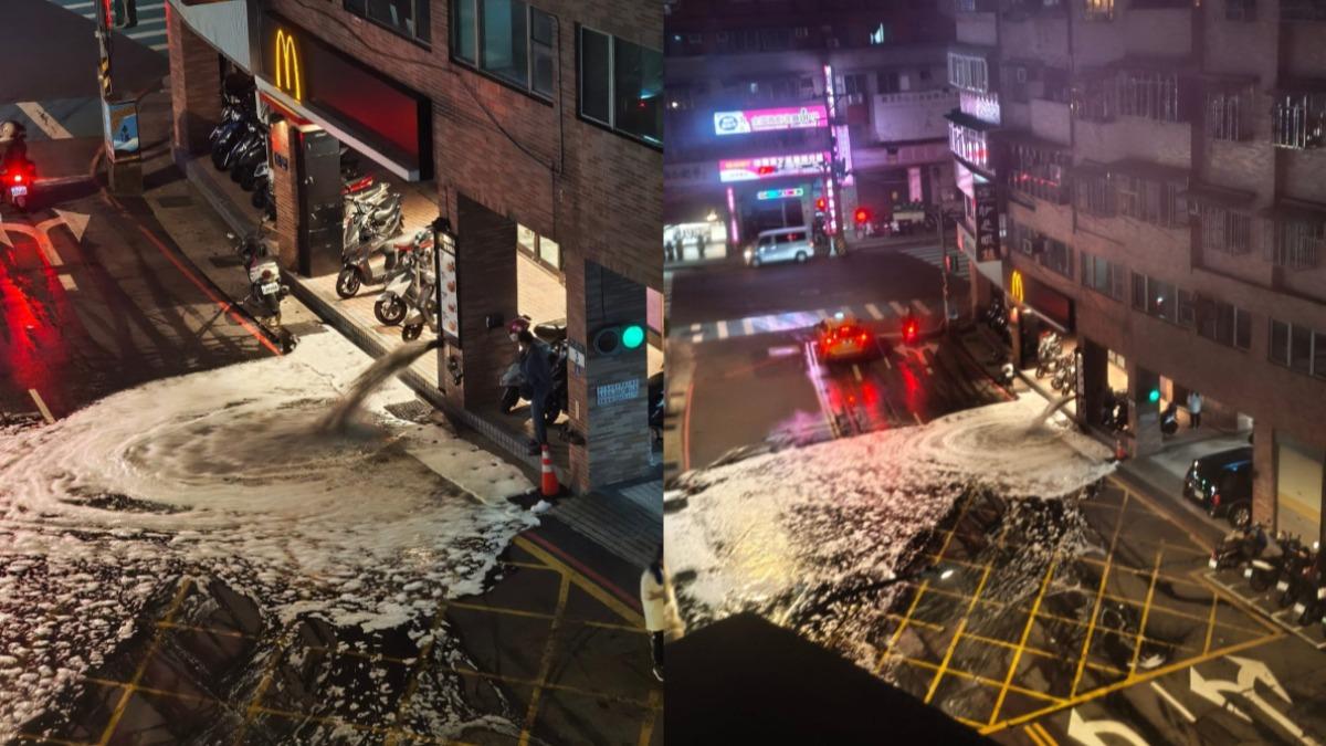 麥當勞深夜驚見奶昔噴泉!泡沫狂灑街頭 網笑:不用排隊了