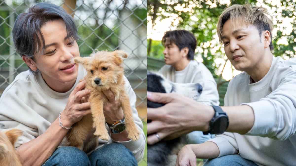 Energy合體...坤達、書偉露面了! 親赴狗園當志工超暖