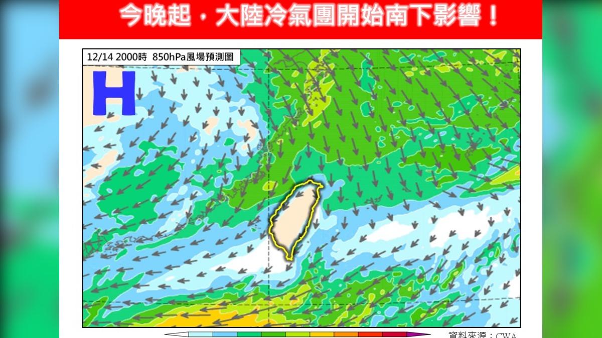 天氣／冷氣團殺到「越晚越冷」！專家提醒：全台非常有感　高山有望下雪