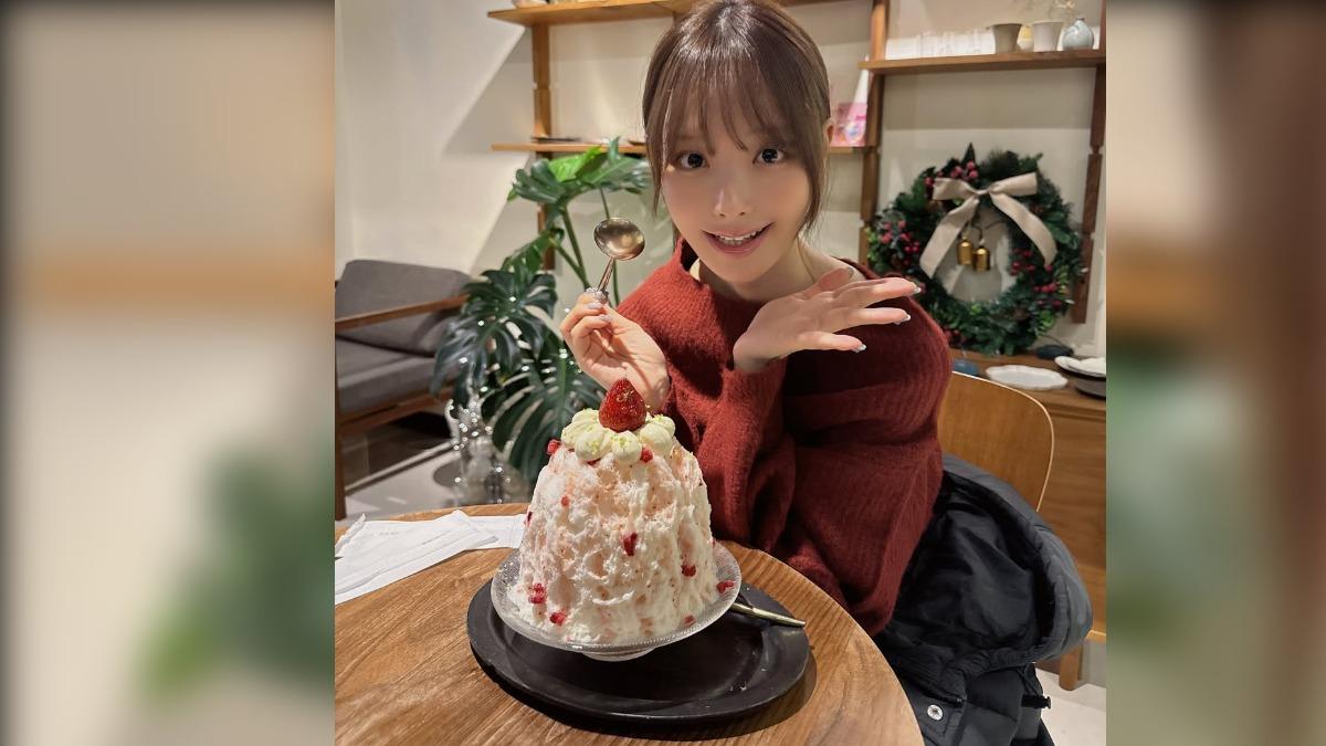 在台灣解禁!AV女神桃乃木香奈引退後首來台 一下機狂吃「比臉大刨冰」