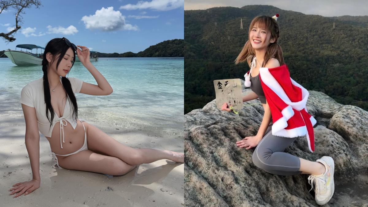 全台急凍!樂天女孩辣穿比基尼「豐滿彈出」 她笑:冷到手都在抖