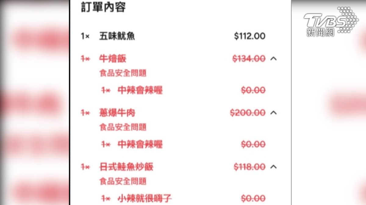 外送中辣炒飯嫌辣!評「食物中毒」要求退款