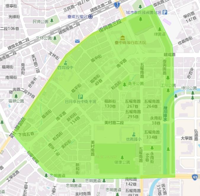 台中市降壓範圍。(圖/翻攝自台灣自來水公司) 圖/台中市降壓範圍。(TVBS 提供)