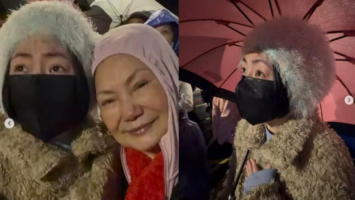 首個沒有大S的跨年!小S摸胸口「忍淚倒數」 雨中緊貼S媽