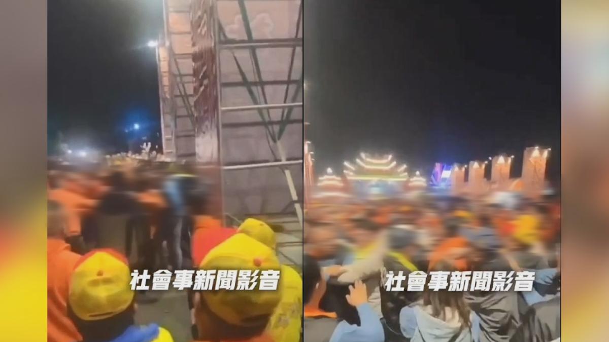 神明面前打架! 兩男「推擠後互毆」 互吃拳頭大餐