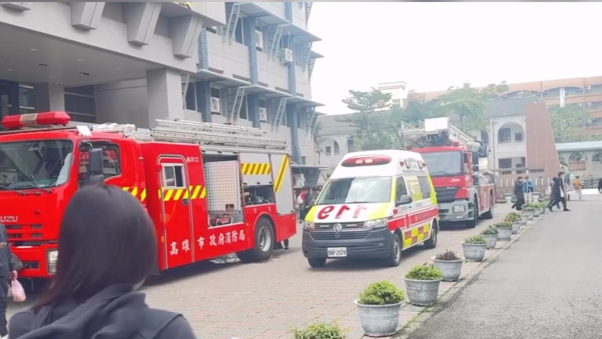 快訊/高科大校園火警!鋰電池突爆炸燃燒 大批學生驚逃