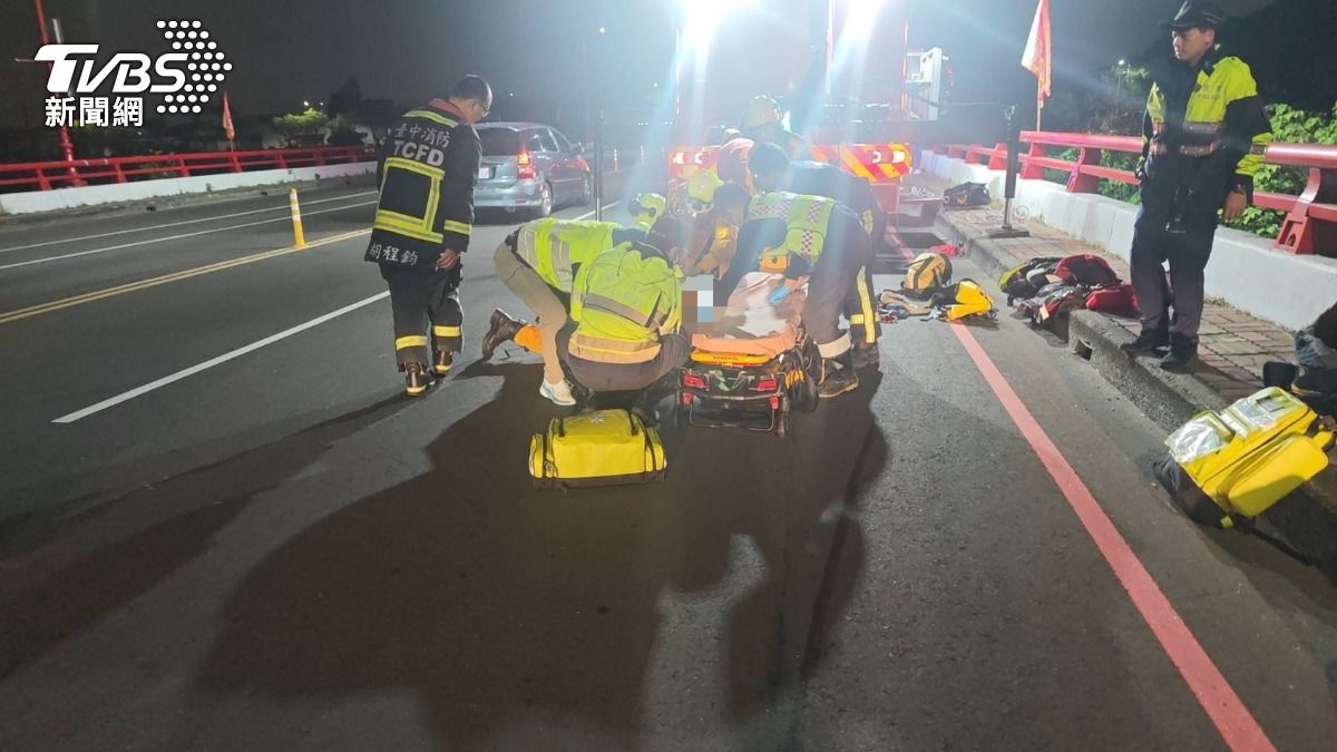 台中暗夜爆墜橋!女被「野狗追」跌落重摔 吊掛起已意識不清