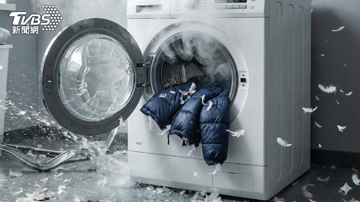 羽絨外套機洗恐爆炸!「巨大水球」重錘猛砸 專家:別拿命開玩笑