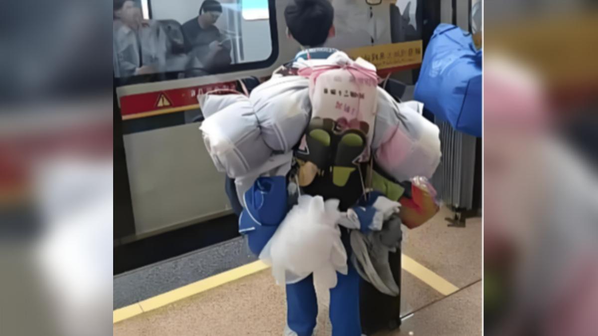 一張廣州初中生的背影圖片火爆網路。（圖／百度）
