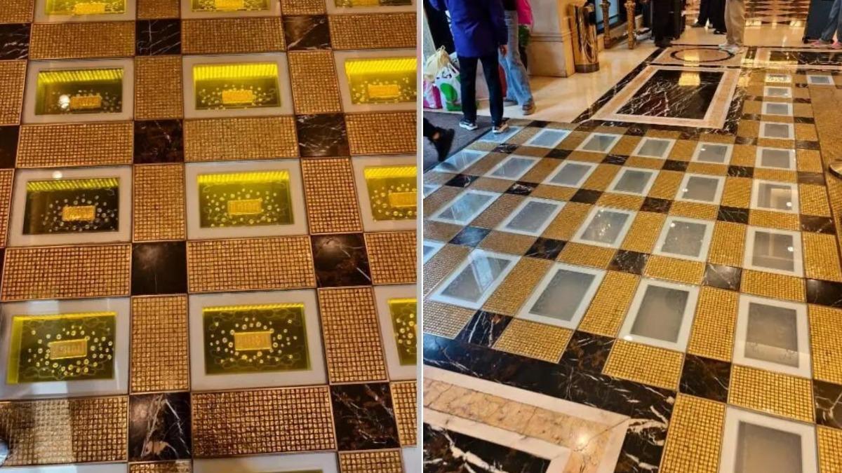 金價大漲怕人偷？澳門飯店大廳走道「78公斤金磚」急撤走