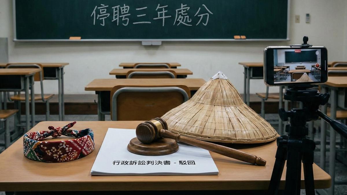 北市師霸凌學生拍片羞辱！戴斗笠、彩繪臉還笑像阿伯　不服處分敗訴