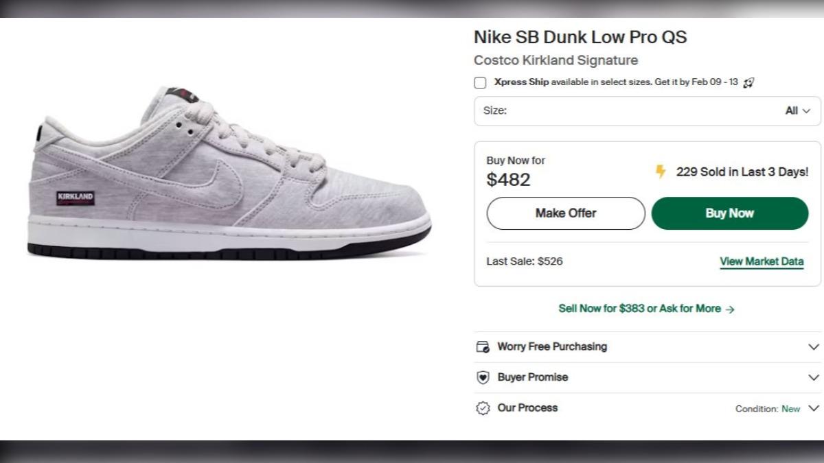好市多開賣Nike SB Dunk X Kirkland聯名鞋 網拍喊到3萬