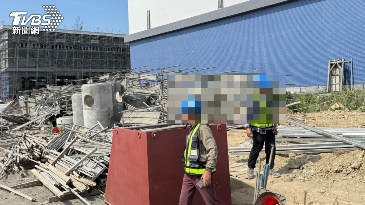 中科院工地意外!鷹架整片倒塌 5工人墜落重摔緊急送醫