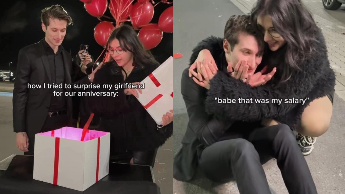 週年送女友「6萬鈔票氣球」!剛開箱就飄走 男友當場掩面痛哭