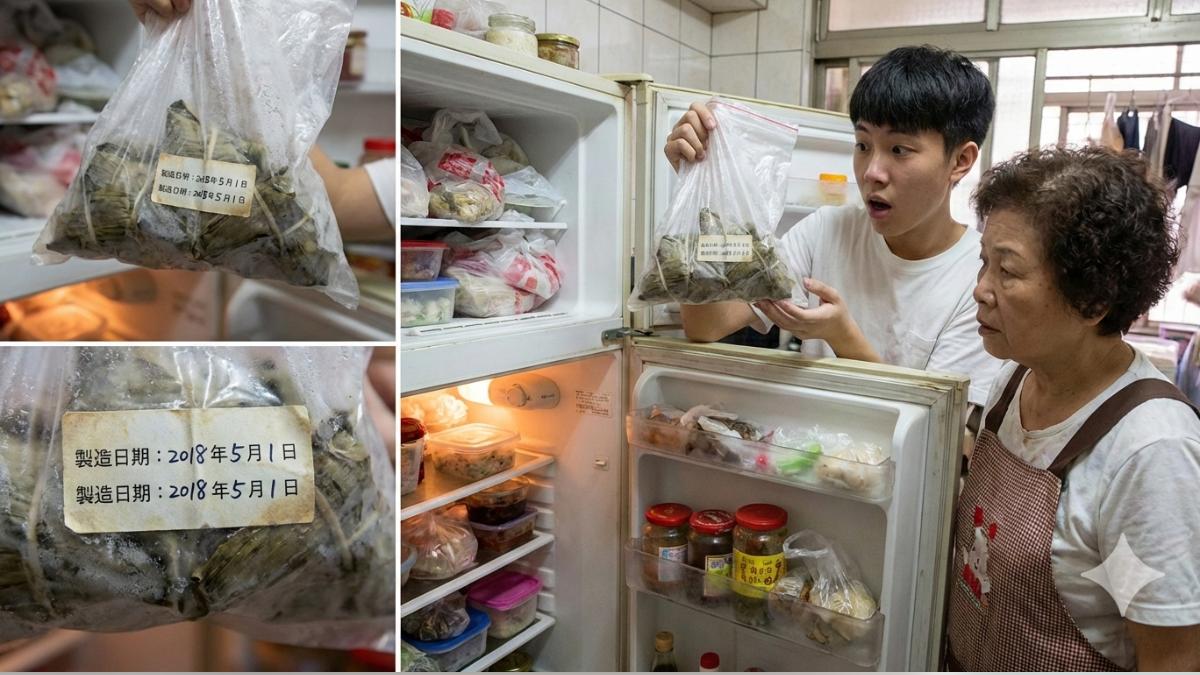 過年清阿嬤冰箱發現粽子要念國小了…脆友接力考古「罐頭60歲」