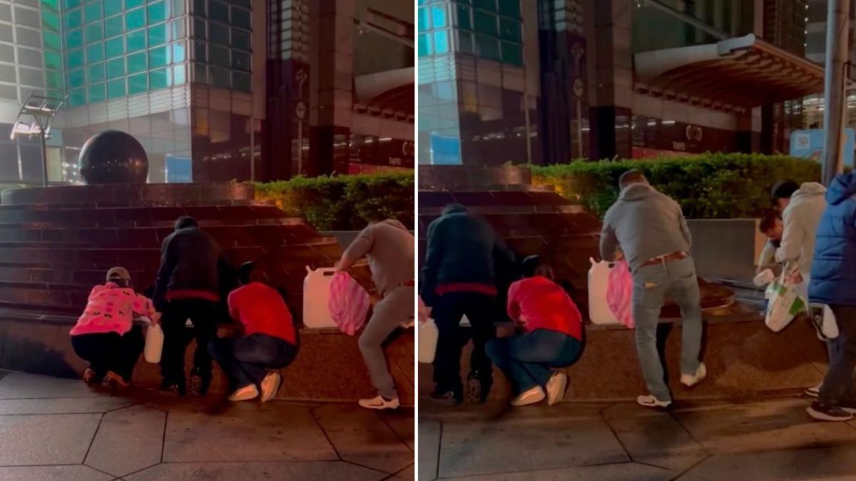 補財運?民眾搶裝101風水池水 賈董:別喝!裡面有漂白劑