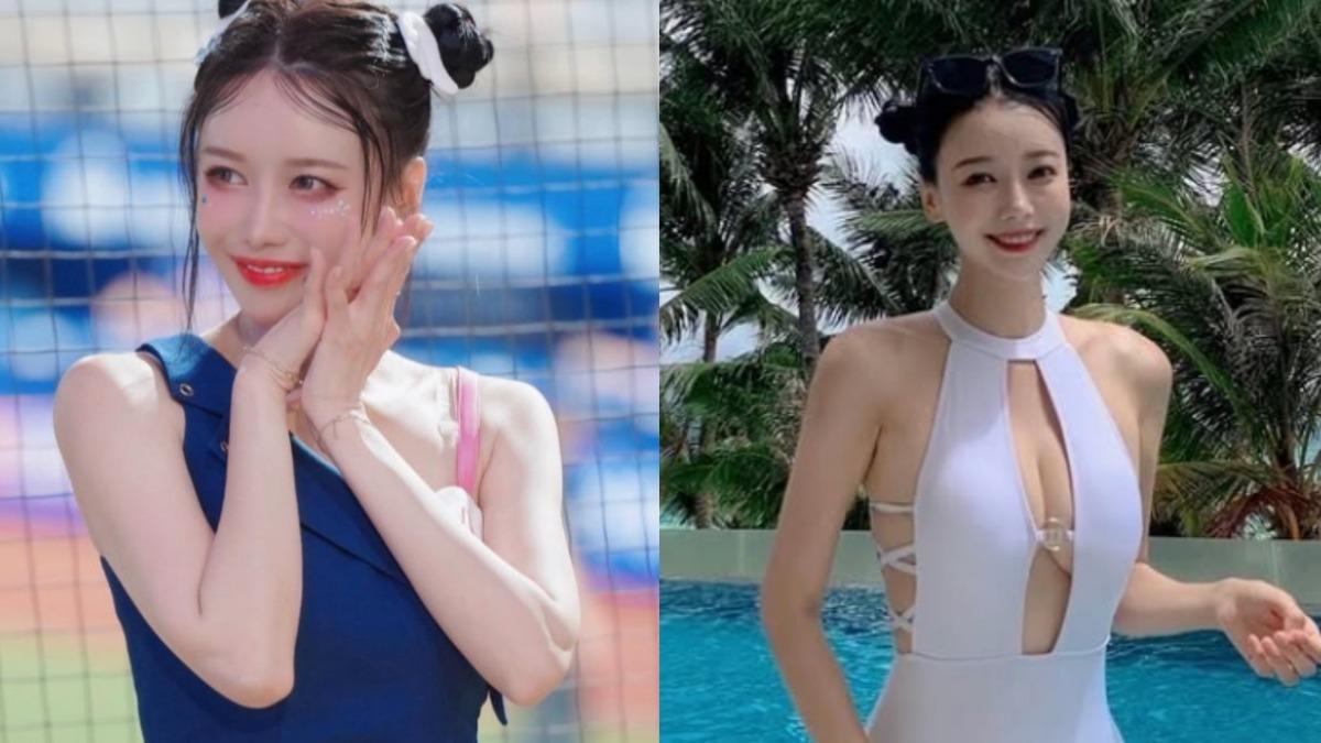 李雅英脫了!中空連身泳裝「兇猛包不住」 超深事業線火辣放送