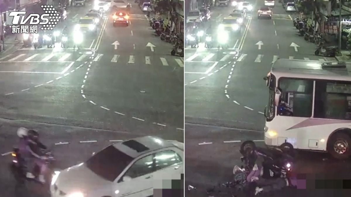 有片/五股轎車鬼切對撞機車!2人前空翻重摔 騎士摔斷牙還骨折