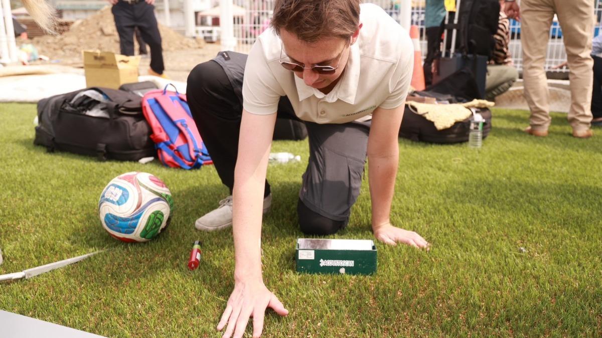 台中足球園區工程達7成 副球場人工草皮拚國際認證