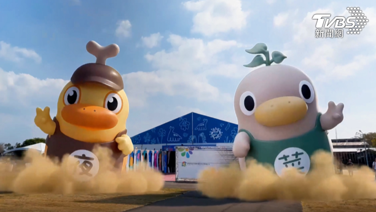 菜奇鴨、夜奇鴨飛進蘭花展宣傳!花海美翻天 「賞花賞燈」一次滿足