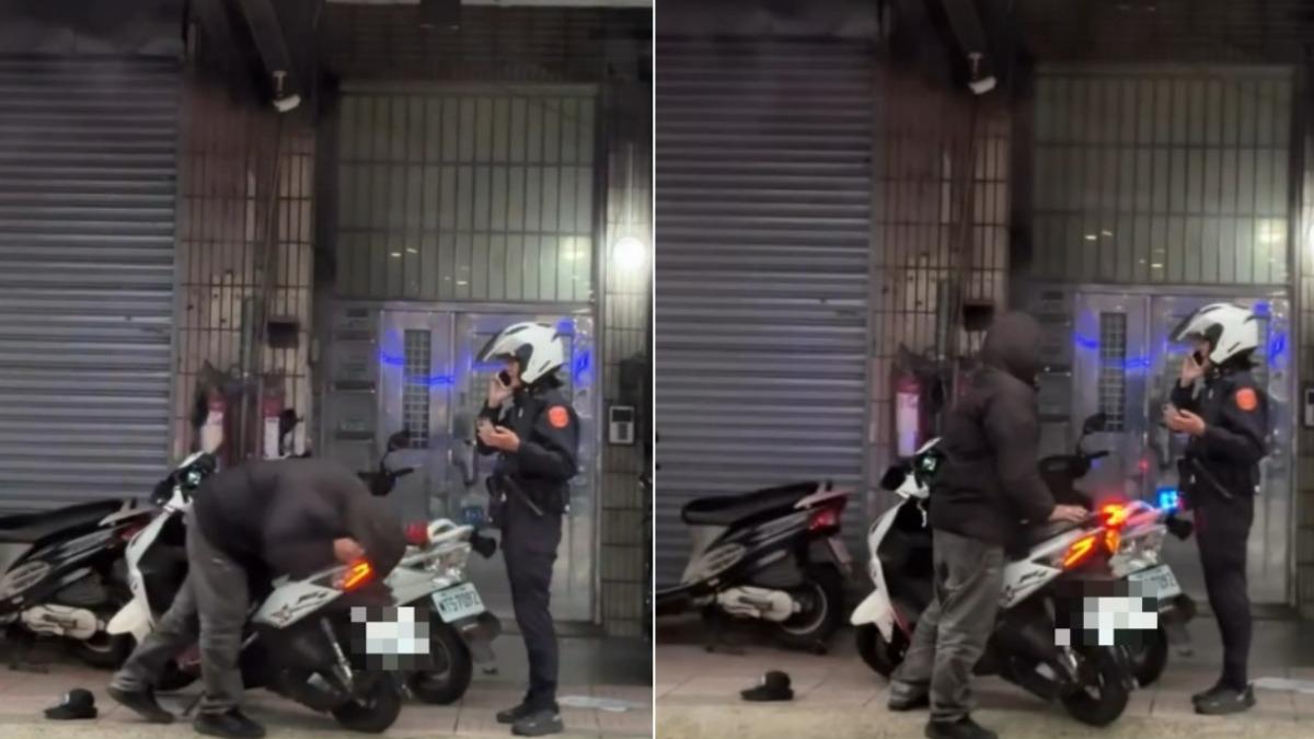 新北騎士沒戴安全帽被開單 他崩潰施展「鐵頭功」猛撞愛車