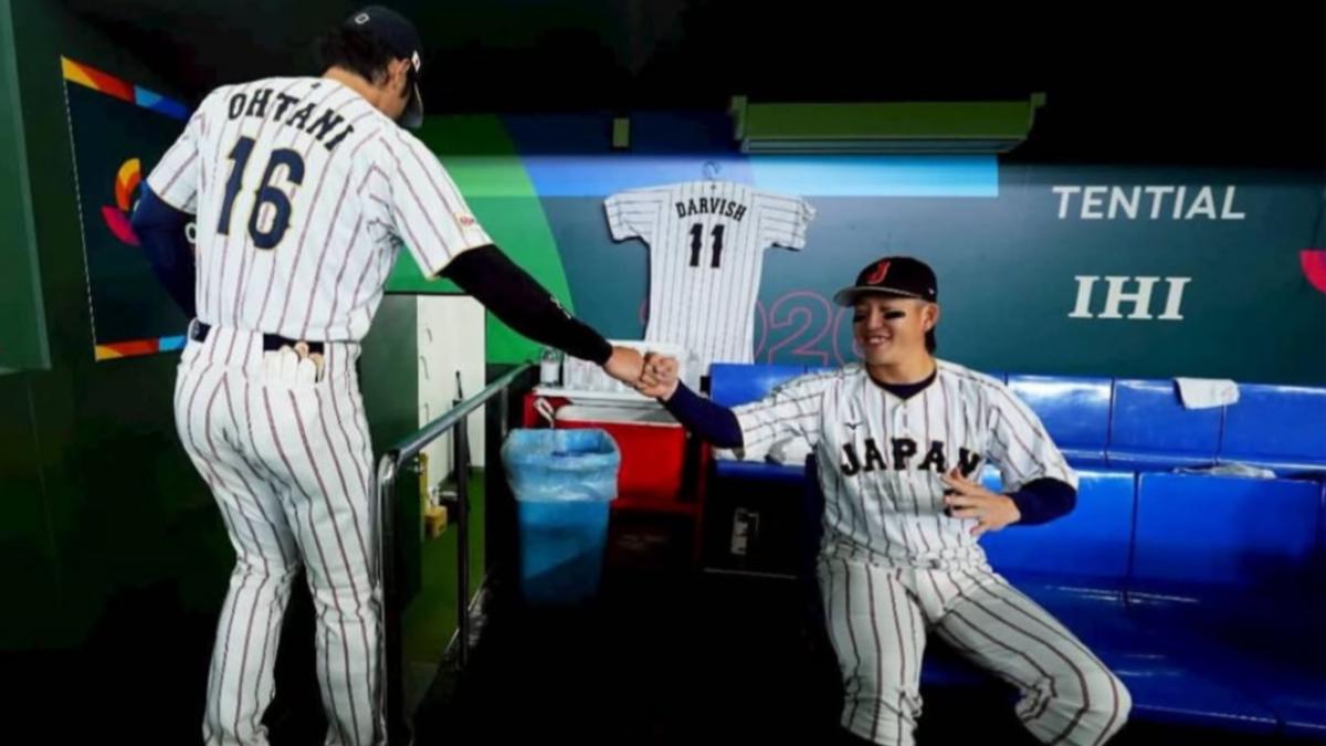 小園海斗是目前日本隊 26 人名單中，唯一未獲得上場機會的球員。（圖／翻攝大谷翔平Instagram）