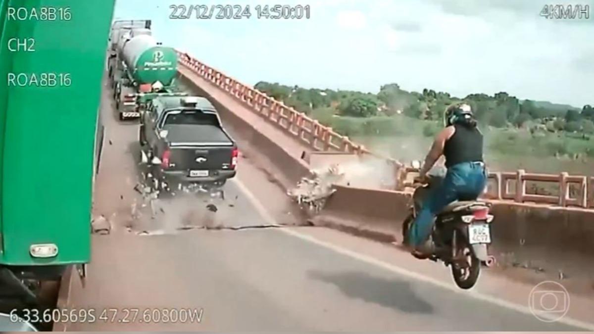 如自由落體!巴西大橋斷裂釀14死 「汽機車秒噴飛」驚悚畫面曝