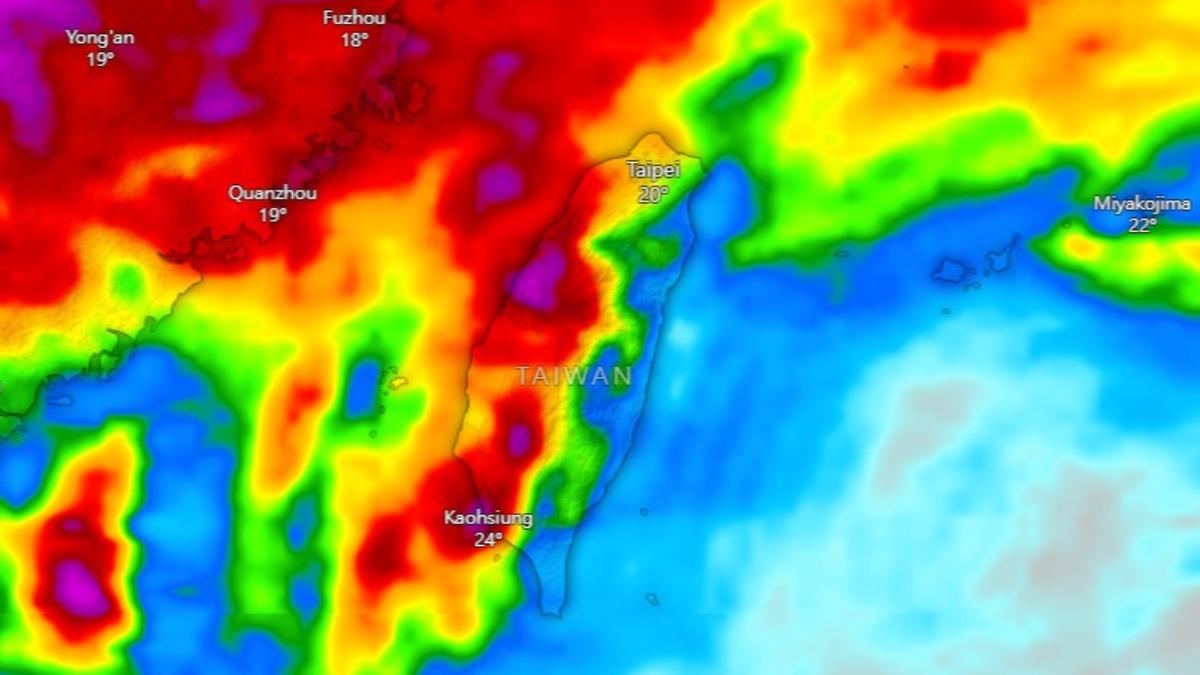 天氣/清明連假泡湯?最新降雨模擬圖曝 西半部恐「一片橘紅」