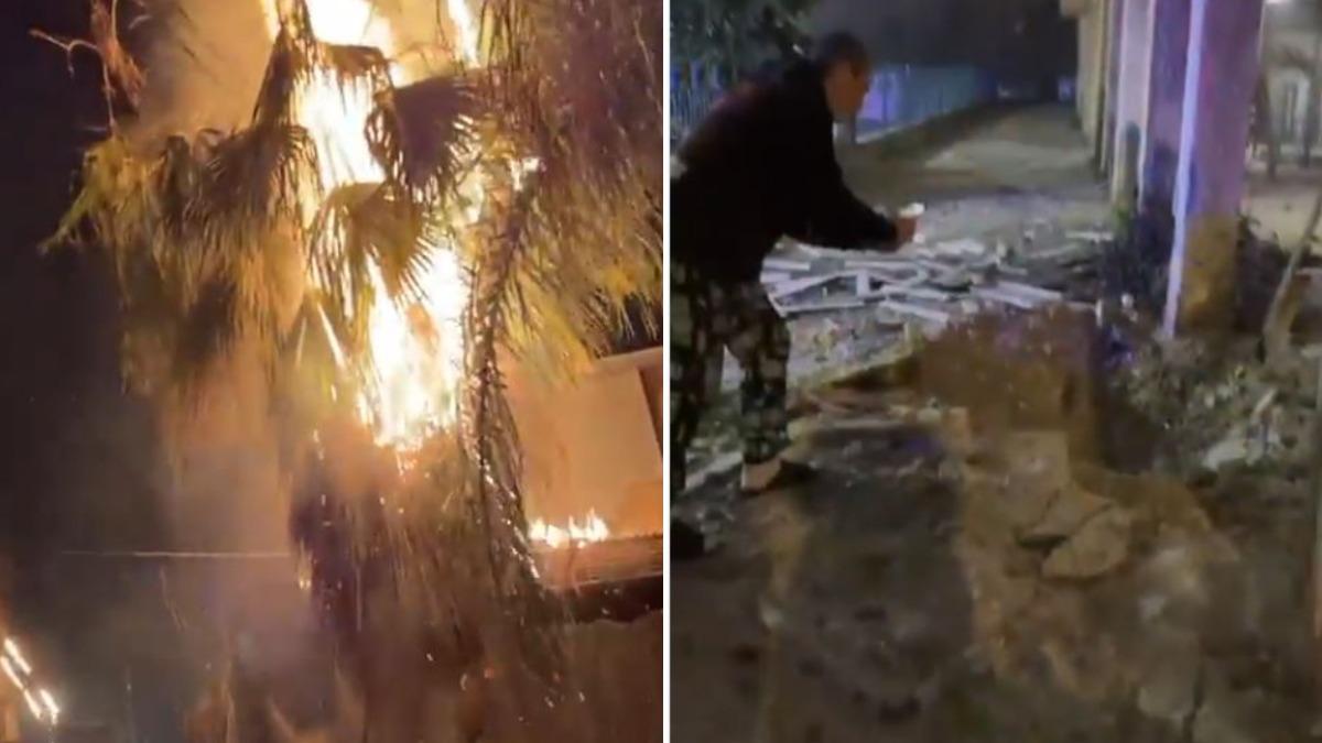 快訊/伊朗集束彈襲以色列特拉維夫 建築倒塌、工業區大火