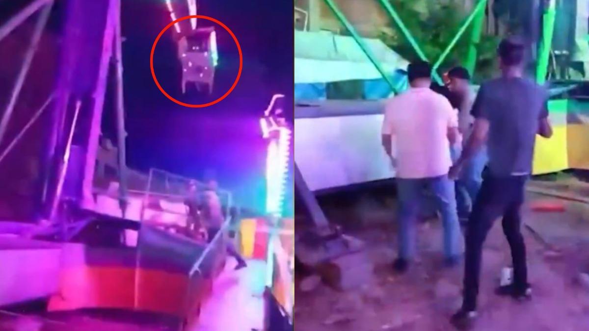 有片/驚悚瞬間曝!女子玩遊樂設施遭甩飛 「英雄路人」秒接救命