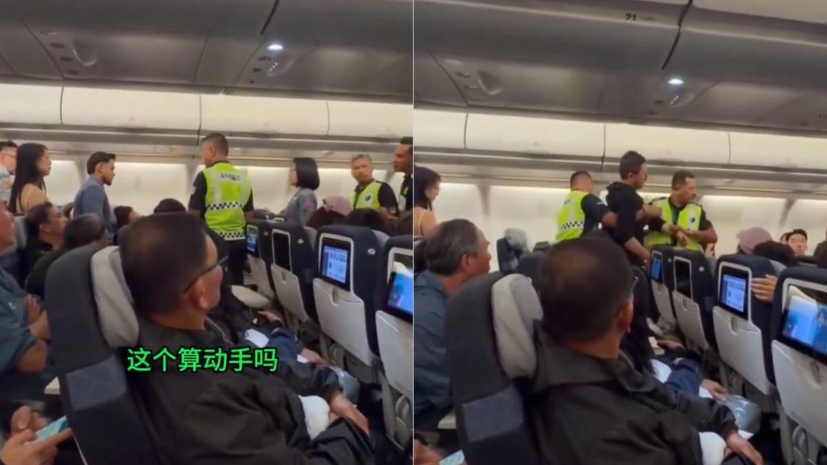 中國男疑拍馬航空姐臀部 辯「中馬友好」遭警強制帶下機