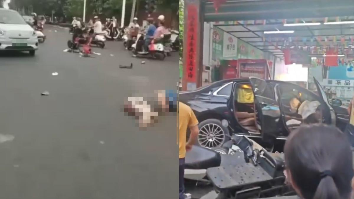 陸12歲童疑嗑藥!「偷開賓士狂飆」 3公里輾斃3人車底沾滿血