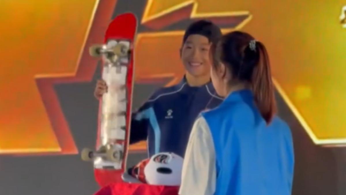 11歲葉子陽滑板亞錦賽摘銀!賽前重摔「3秒站起」帶傷拚大招