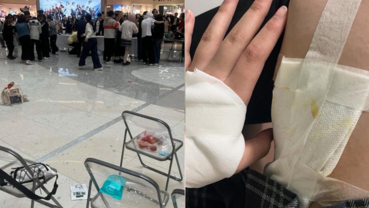陸商場漫畫展驚魂!玻璃爆裂「從天而降」滿地血 疑有傷者失明
