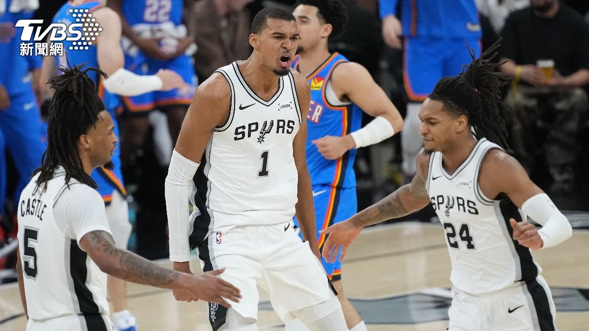 NBA季後賽/壓哨Logo Shot!文班亞馬半場轟22分 馬刺12分領先雷霆