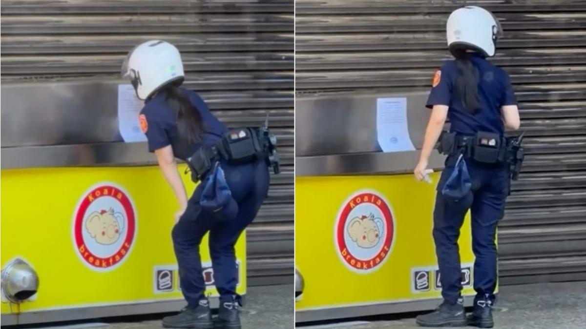 三峽女警執勤遭側拍PO網 超噁網友留言「好圓」下場慘了