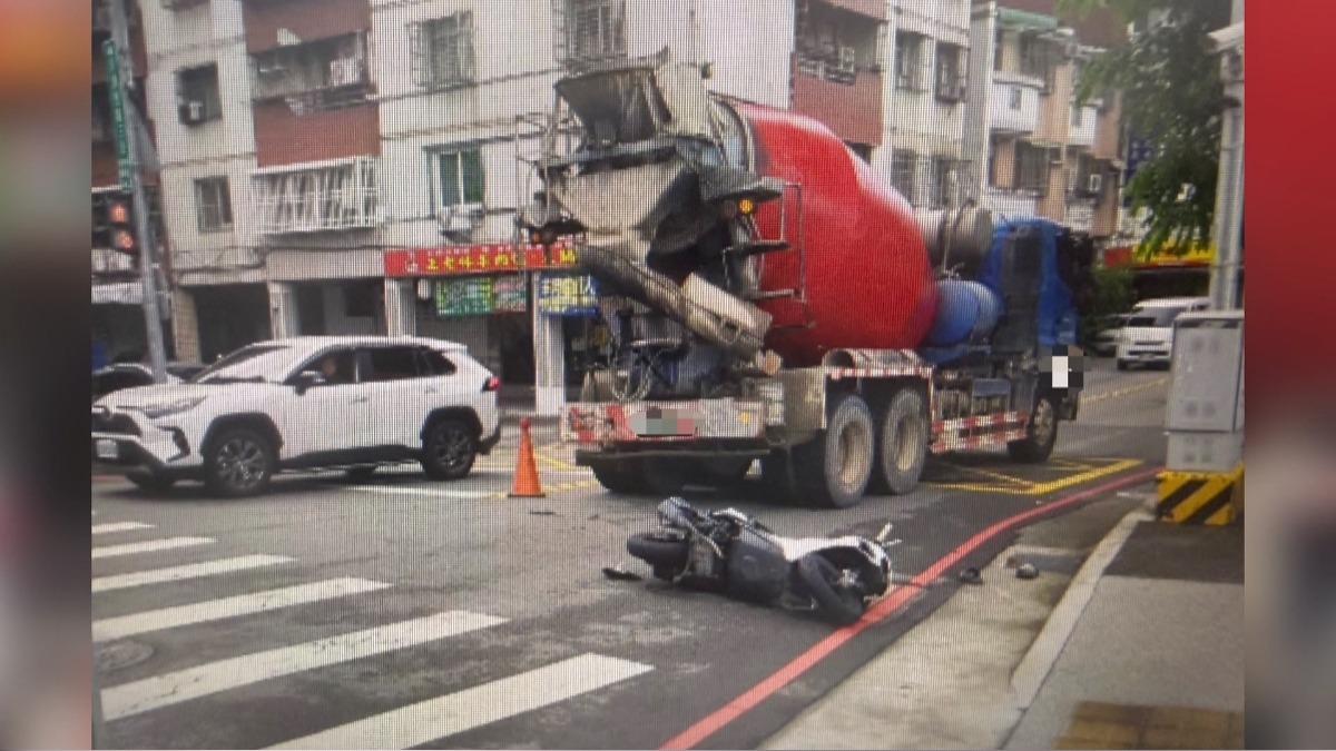 預拌車酒駕右轉撞人!騎士捲車底遭輾 妻控:還繼續開