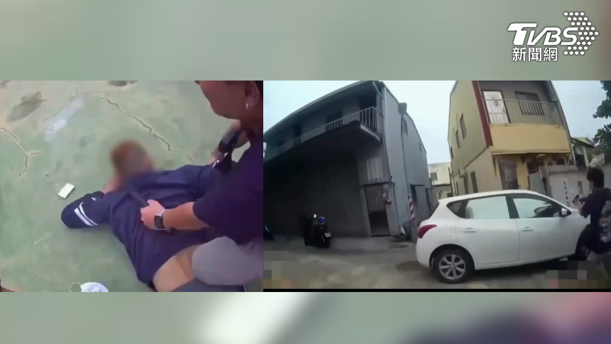 掛假車牌遭警持槍圍捕! 毒駕逃到死巷躲老舊公寓頂樓
