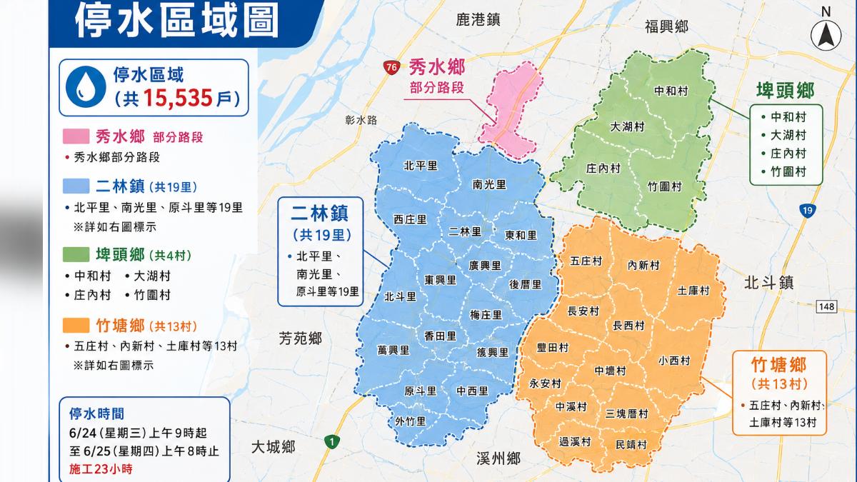 南彰化停水23小時 影響近10萬戶 務必及早儲水準備│TVBS新聞網